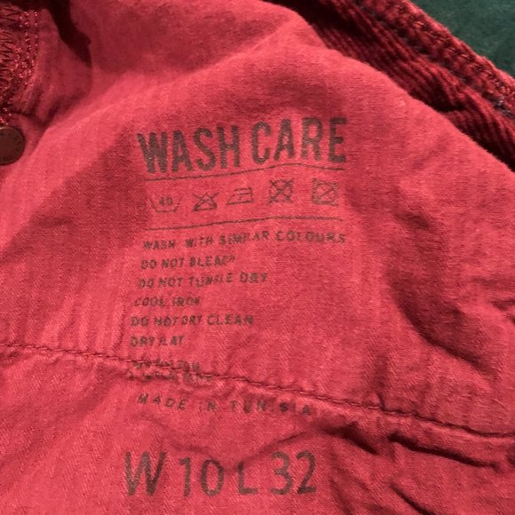 Jack Wills Red Corduroy Pants - Picture 2 of 4